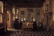 Bartholomeus van Bassen, Five ladies in an interior
